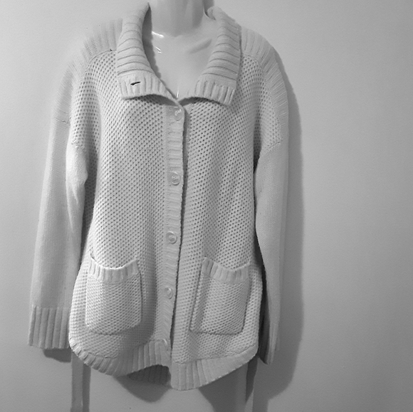 Victoria's Secret Cable Knit Cardigan Waist Tie Size L - Picture 8 of 12